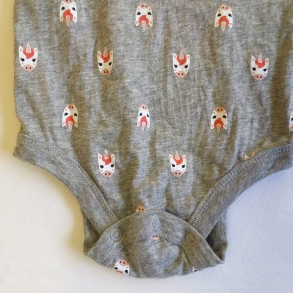 george heather gray unicorn matching outfit set bodysuit & pants 18 months baby - Picture 5 of 9
